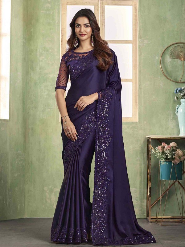 Royal Indigo Soft Silk Saree